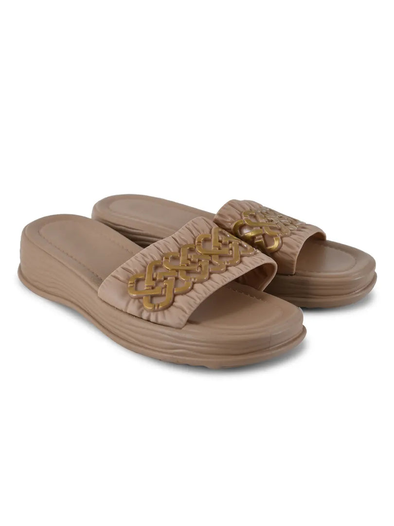 Heleey Pink Open Toe Flats SC-09