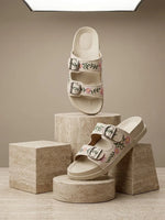 Load image into Gallery viewer, Heleey Blossom Buckle Comfort Slides