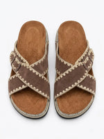 Load image into Gallery viewer, Heleey Rustic Cross Comfort Slides