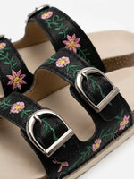 Load image into Gallery viewer, Heleey Midnight Blossom Comfort Slides