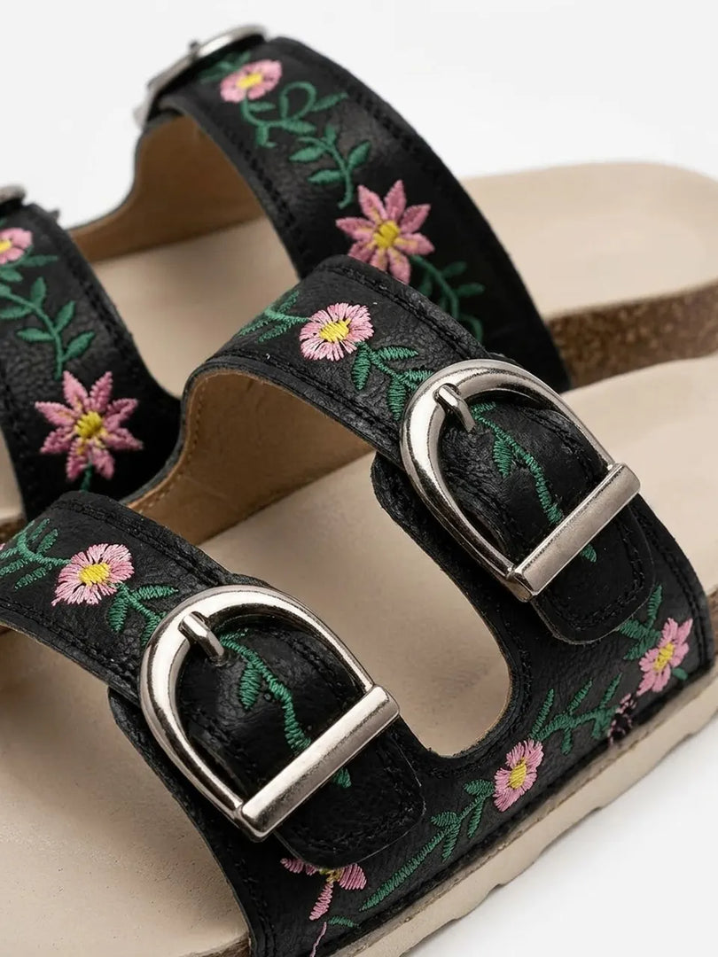 Heleey Midnight Blossom Comfort Slides