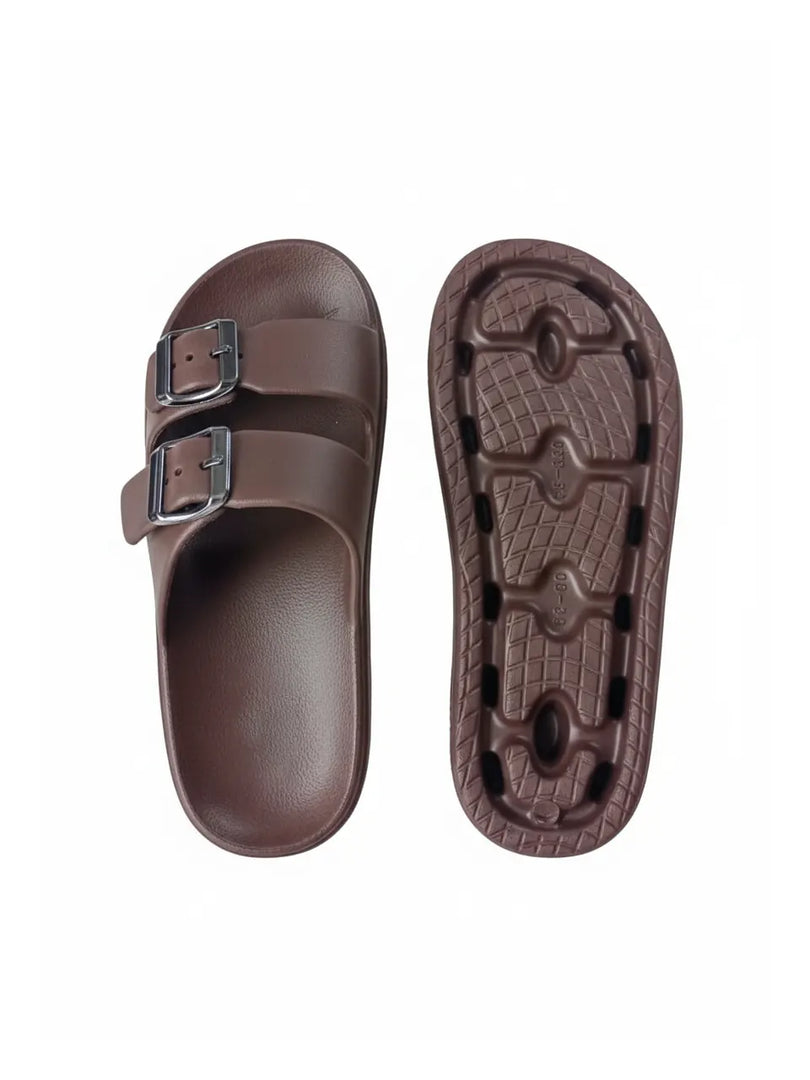 Heleey Cocoa Classic Buckle Slides