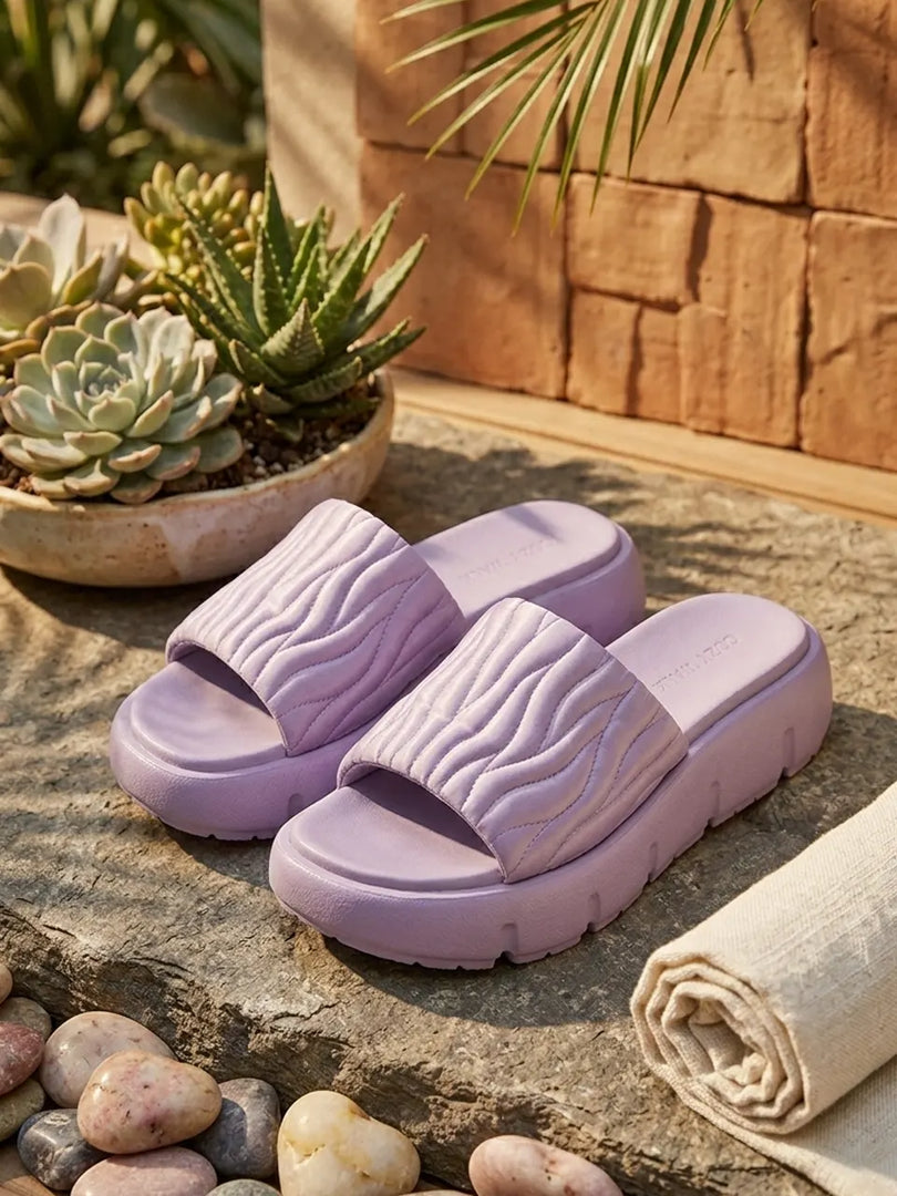Heleey Lavender Dream Platform Slides