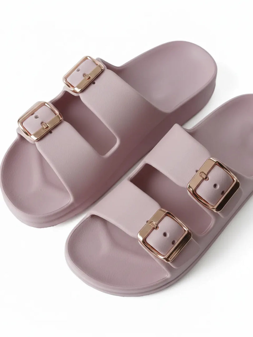 Heleey Blush Glow Buckle Slides
