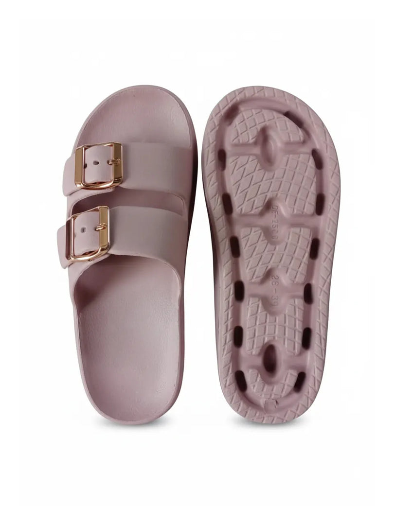 Heleey Blush Glow Buckle Slides