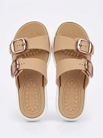 Load image into Gallery viewer, Heleey Sand Luxe Comfort Slides