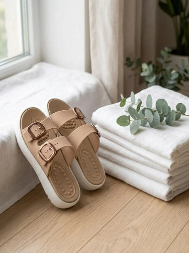 Heleey Sand Luxe Comfort Slides