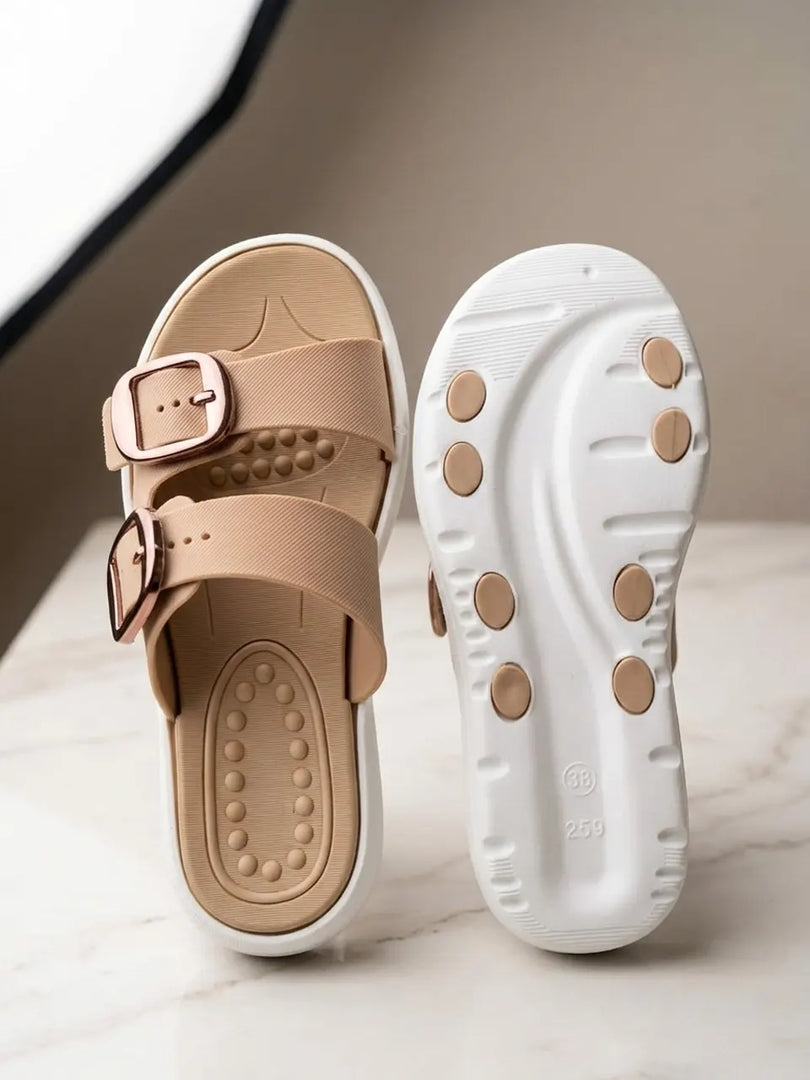 Heleey Sand Luxe Comfort Slides