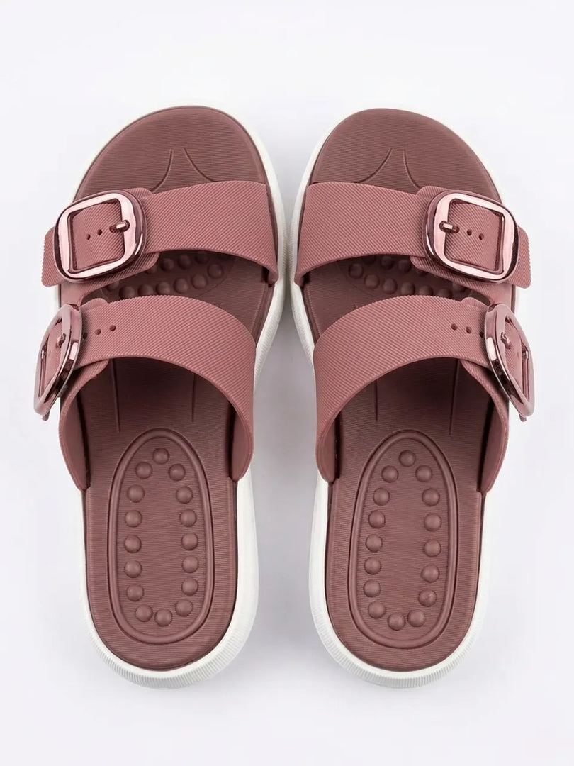 Heleey Rosewood Comfort Buckle Slides