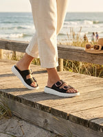 Load image into Gallery viewer, Heleey Midnight Luxe Buckle Slides