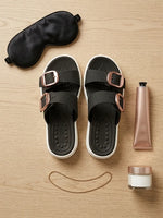 Load image into Gallery viewer, Heleey Midnight Luxe Buckle Slides