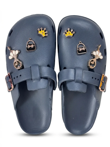 Heleey Crown Charm Comfort Clogs