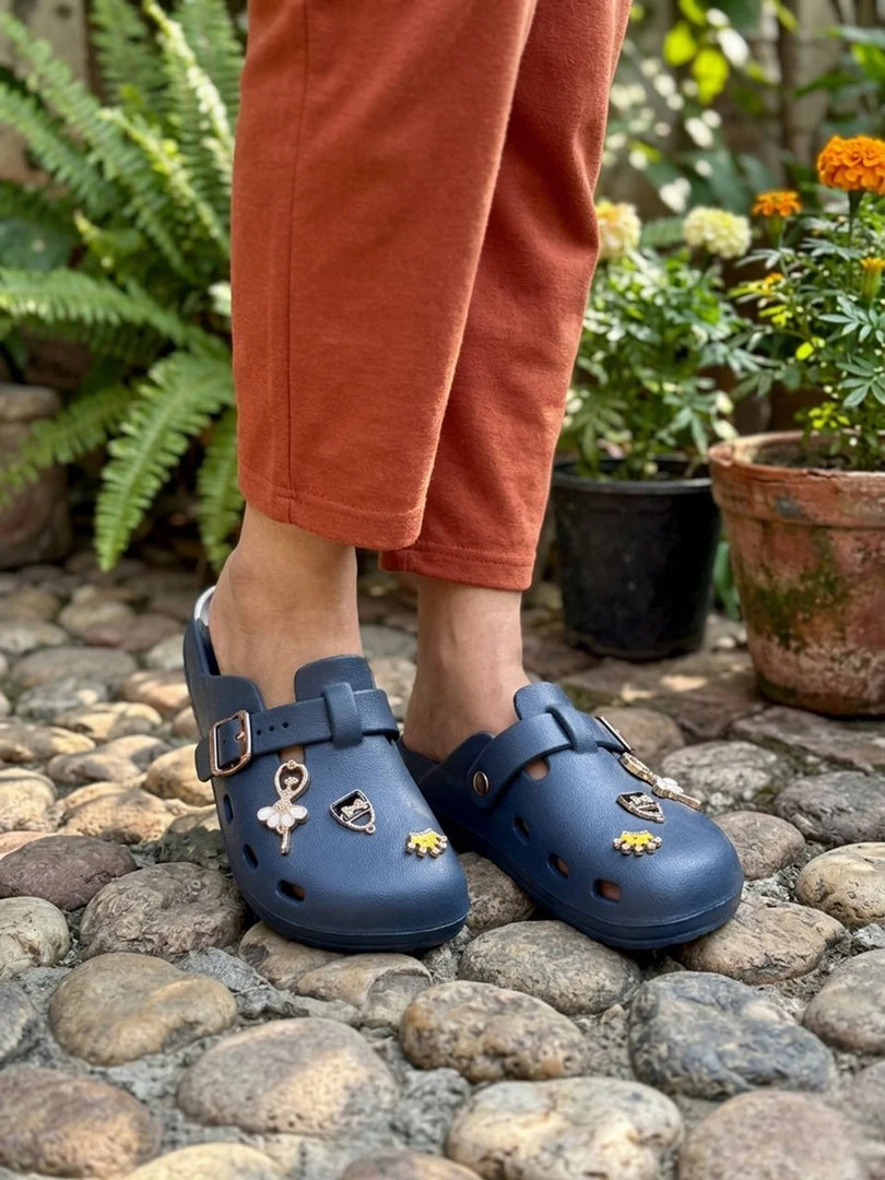 Heleey Crown Charm Comfort Clogs