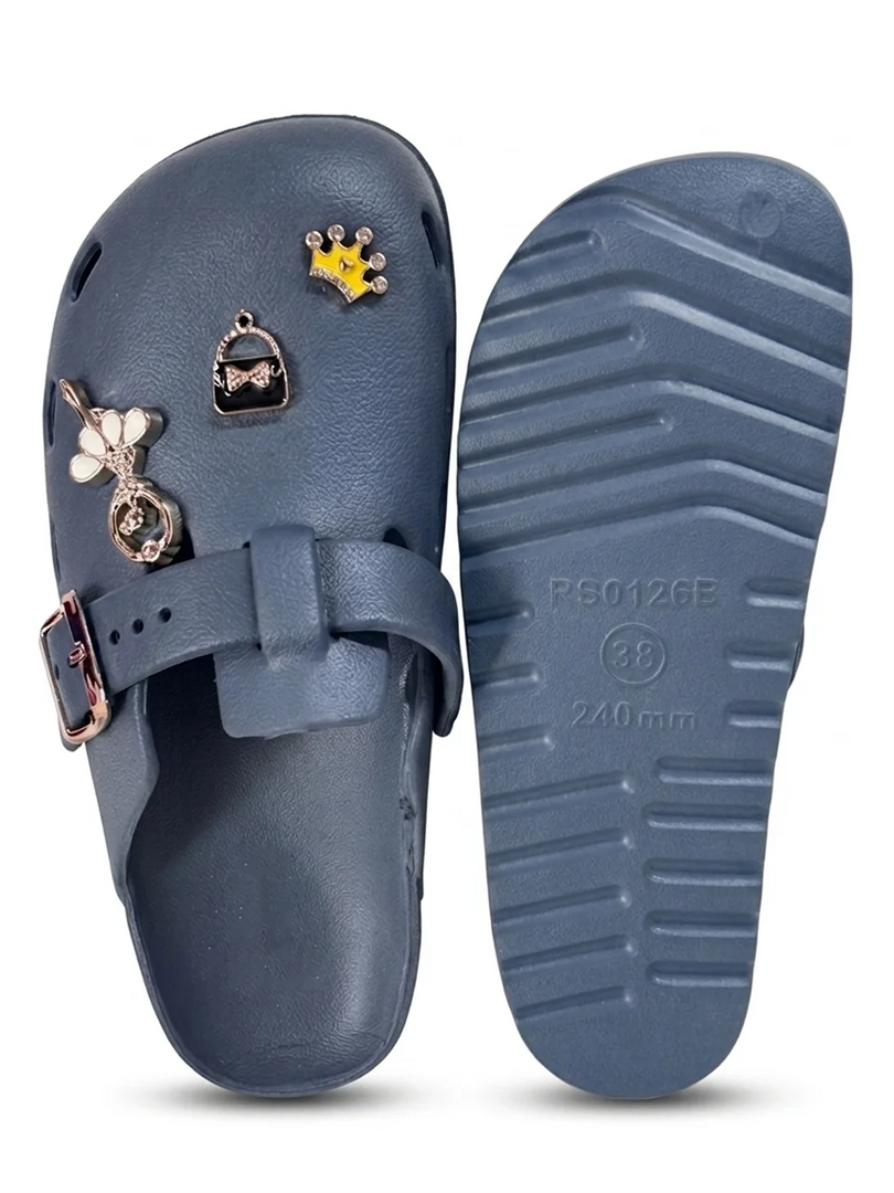 Heleey Crown Charm Comfort Clogs