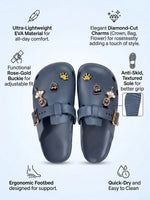 Load image into Gallery viewer, Heleey Crown Charm Comfort Clogs