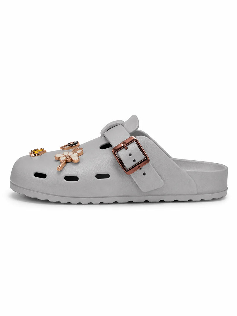 Heleey Pearl Crown Clogs