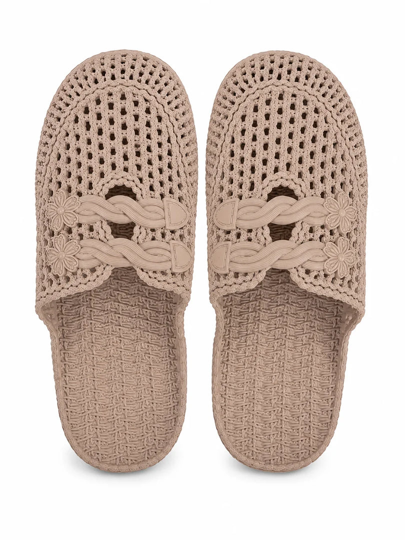 Heleey Flora Weave Slides