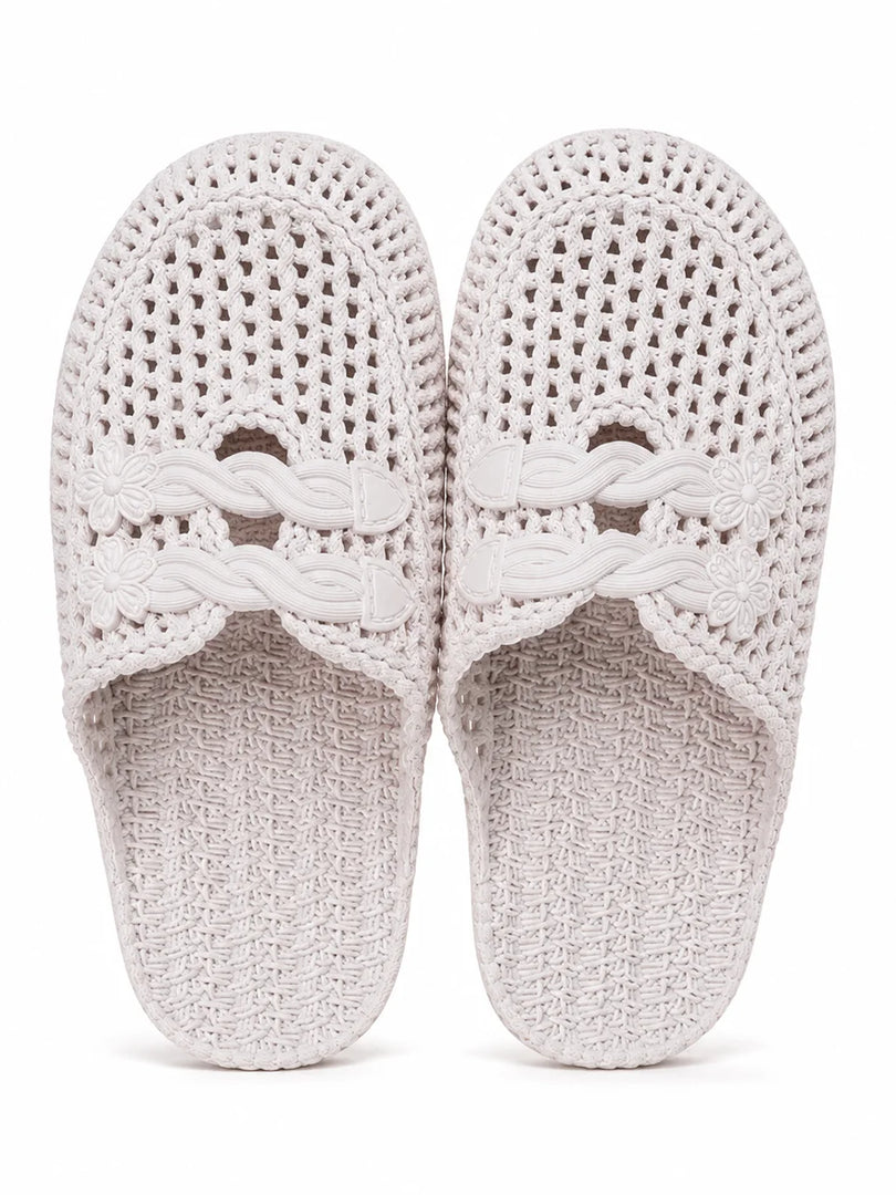 Heleey Snowbloom Weave Slides