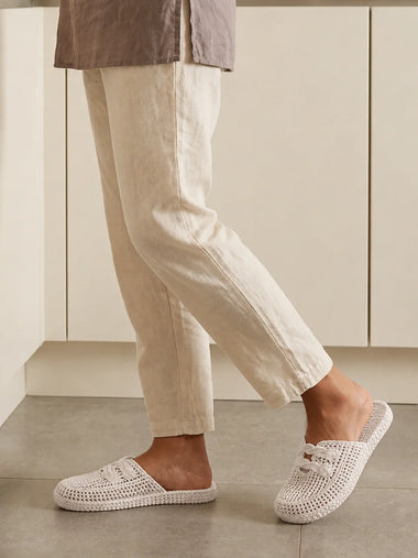 Heleey Snowbloom Weave Slides