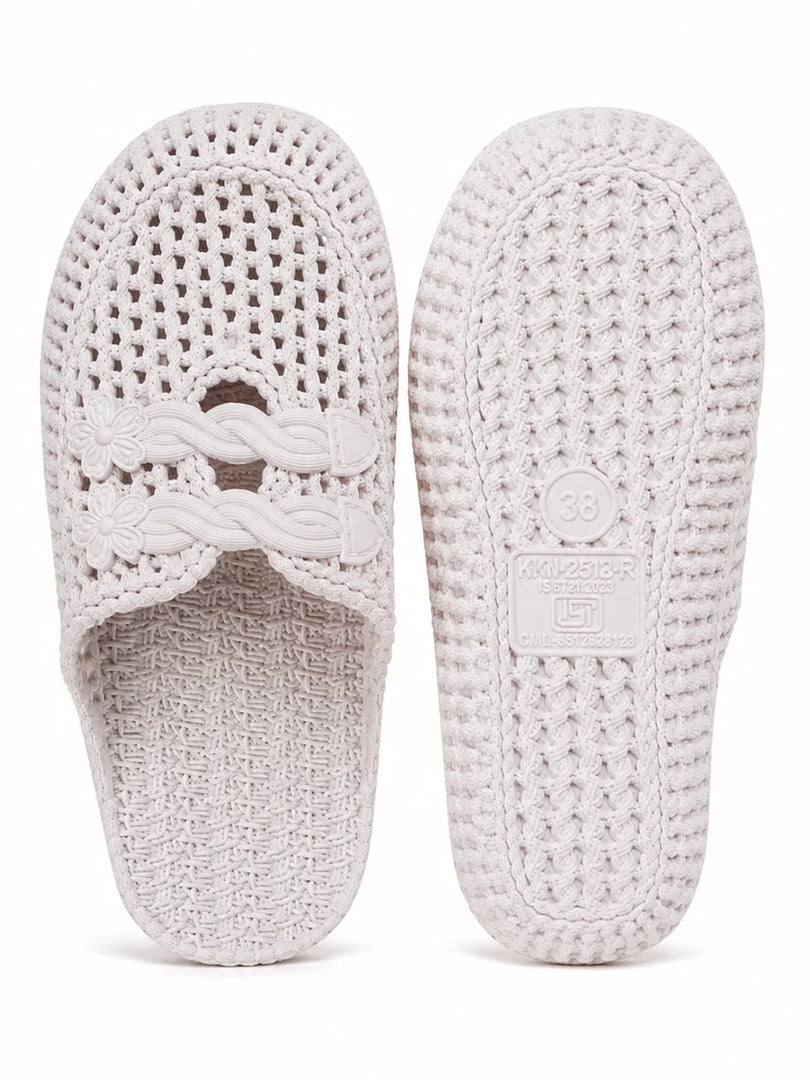 Heleey Snowbloom Weave Slides