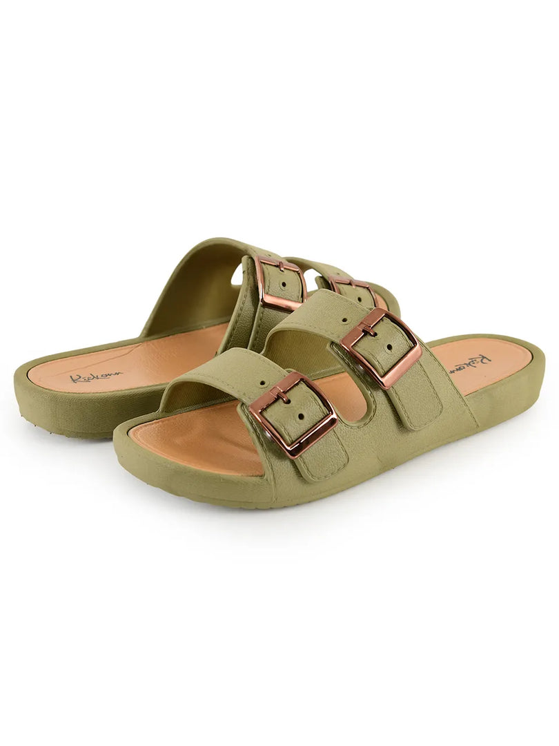 Heleey Olive Ease Slides