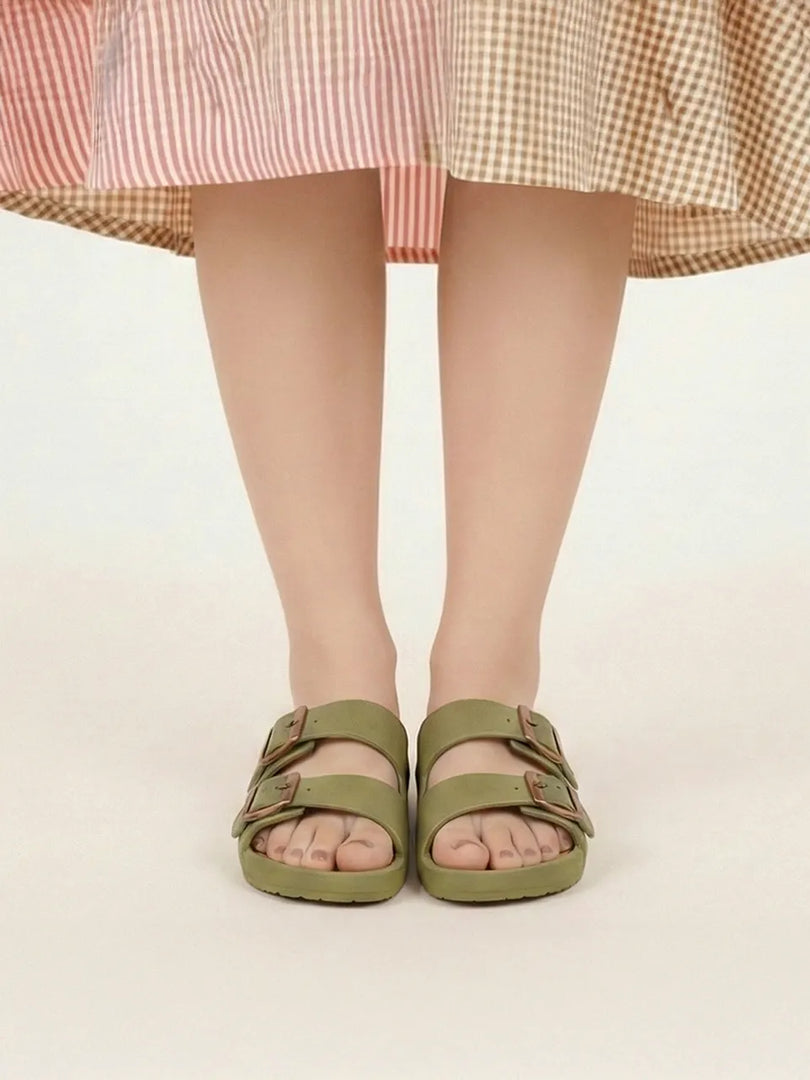 Heleey Olive Ease Slides