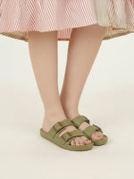 Load image into Gallery viewer, Heleey Olive Ease Slides