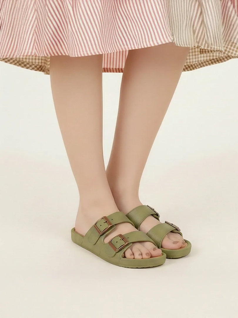 Heleey Olive Ease Slides