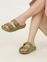 Load image into Gallery viewer, Heleey Olive Ease Slides