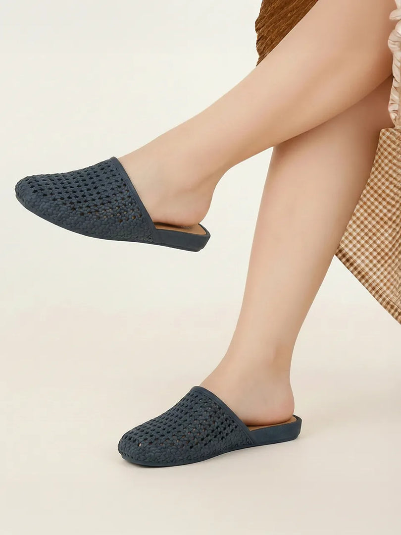 Heleey Midnight Weave Mules