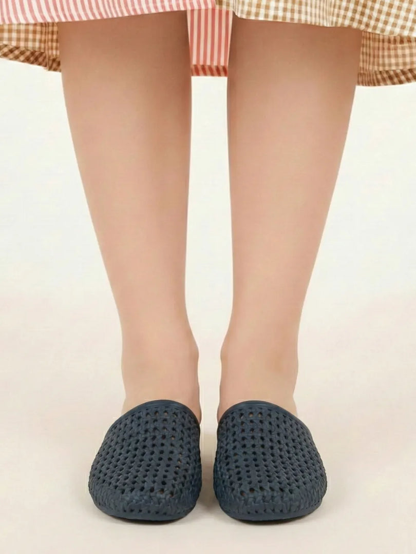 Heleey Midnight Weave Mules