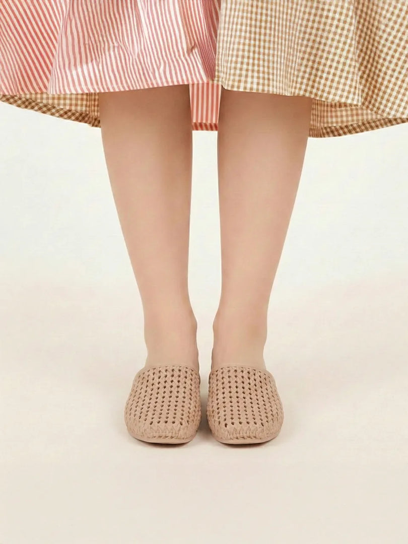 Heleey Blush Weave Comfort Mules