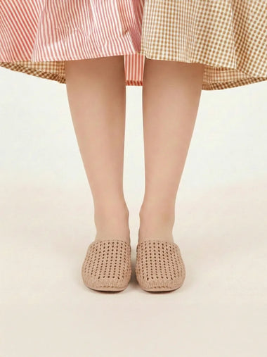 Heleey Blush Weave Comfort Mules