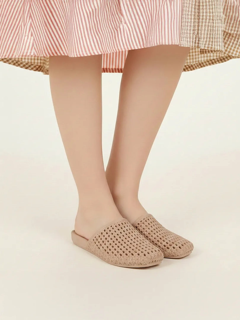 Heleey Blush Weave Comfort Mules