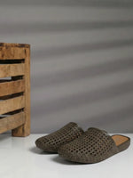 Load image into Gallery viewer, Heleey Olive Weave Comfort Mules