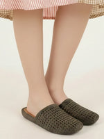 Load image into Gallery viewer, Heleey Olive Weave Comfort Mules