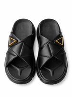 Load image into Gallery viewer, Noir Luxe Cross Slides