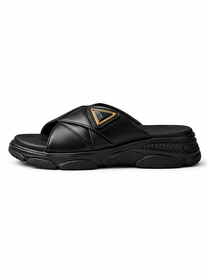 Noir Luxe Cross Slides