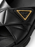 Load image into Gallery viewer, Noir Luxe Cross Slides