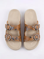 Load image into Gallery viewer, Autumn Bloom Buckle Slides