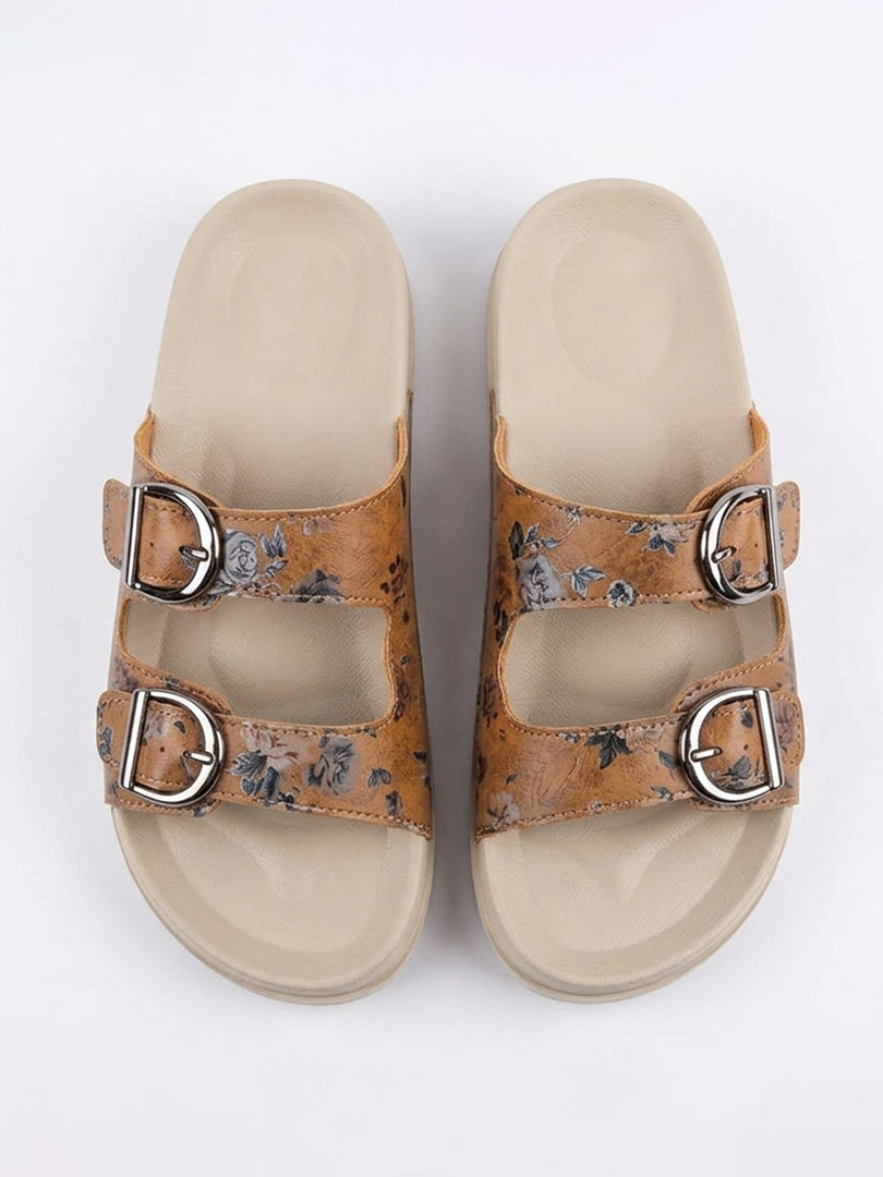 Autumn Bloom Buckle Slides