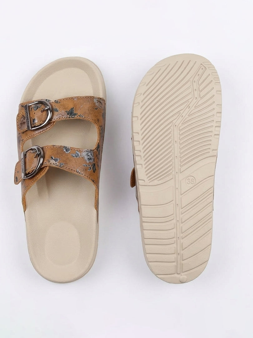 Autumn Bloom Buckle Slides