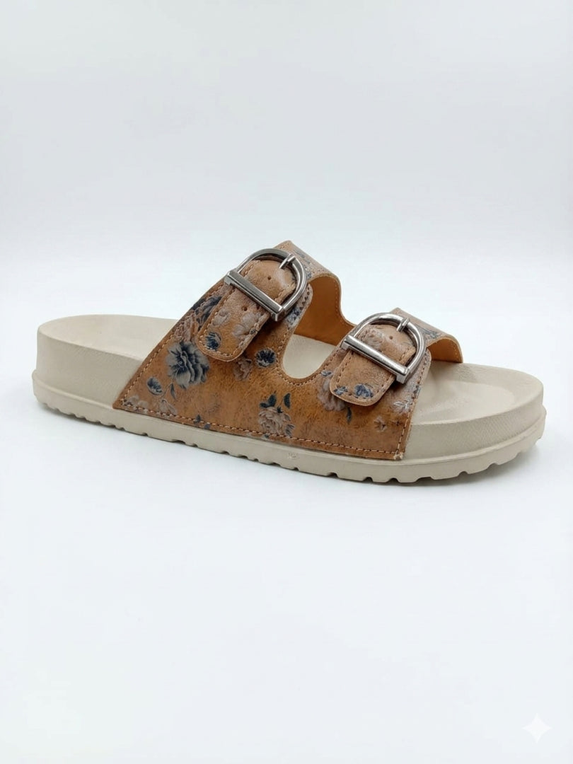 Autumn Bloom Buckle Slides