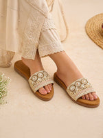 Load image into Gallery viewer, Pearl Luxe Slides